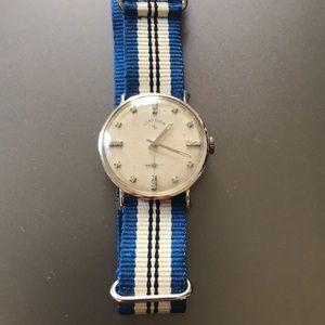 14k white gold Load Elgin Vintage men’s watch